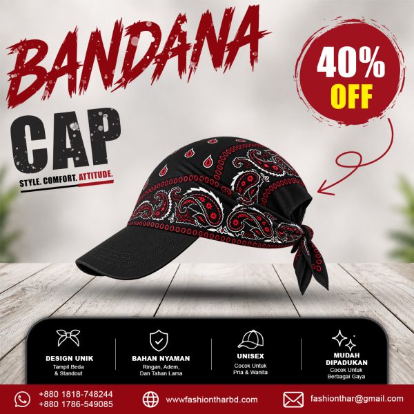 Thar-Bandana-Cap-Poster-Design1-3 Thar Premium Cotton Bandana Cap for Men & Women