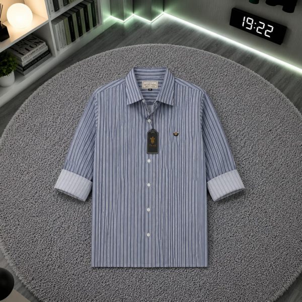 THAR Premium Men's Striped Cotton Old mony Shirt | Boxy Fit